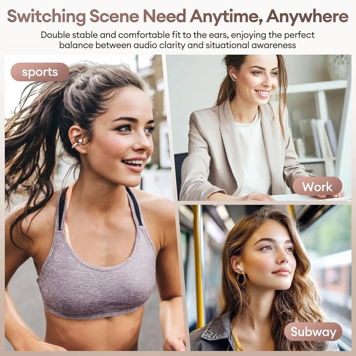 Open Ear Bluetooth Earbuds