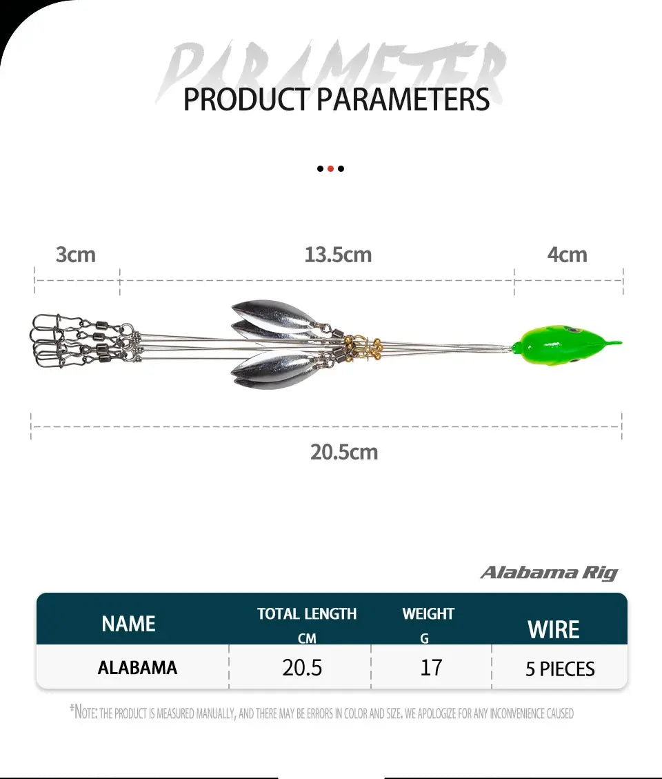 5-Arm Alabama Umbrella Rig Fishing Lure Set