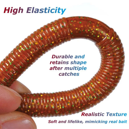 Soft Worm Fishing Lures Set 4"/5.5"