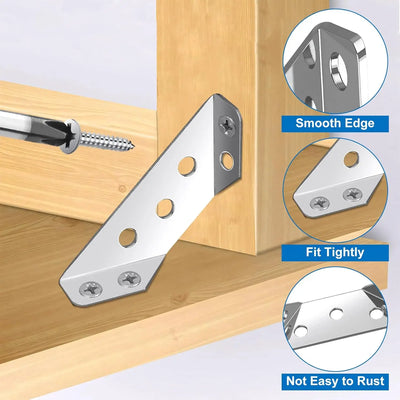 90° Corner Brackets with Screws