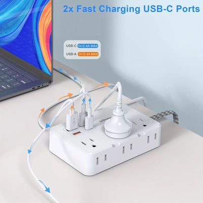 10-in-1 Desktop Power Strip with USB-C