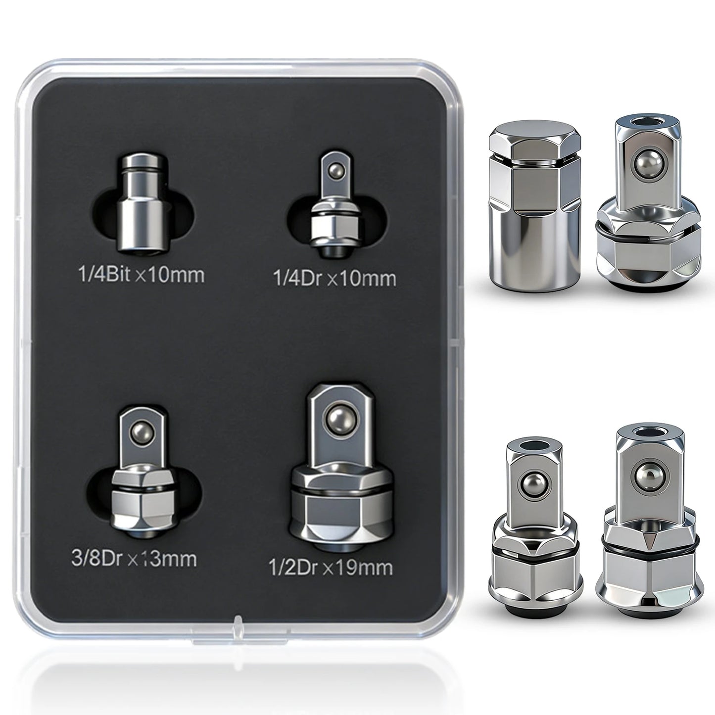 1/4" 3/8" 1/2" Ratchet Socket Adapter & Reducer Set