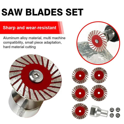 Professional Diamond Turbo Saw Blade Set – 5 Pack