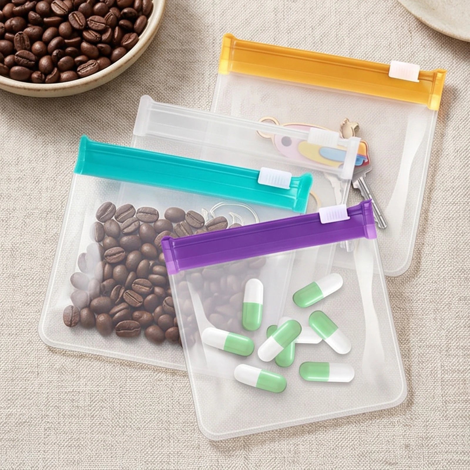 Reusable EVA Travel Pill Bags with Slide Lock