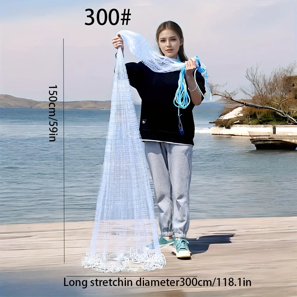 Easy-Throw Nylon Fishing Cast Net