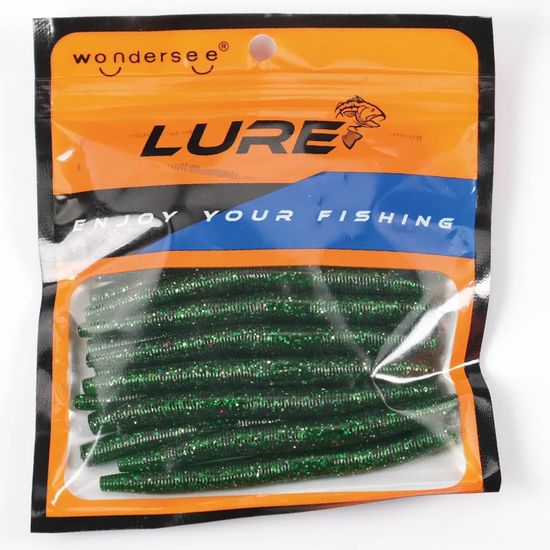 Soft Worm Fishing Lures Set 4"/5.5"