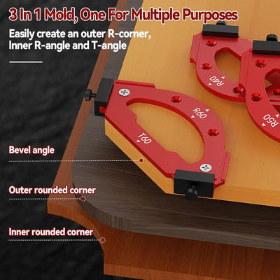 Aluminum Corner Radius Jig Router Template for Woodworking