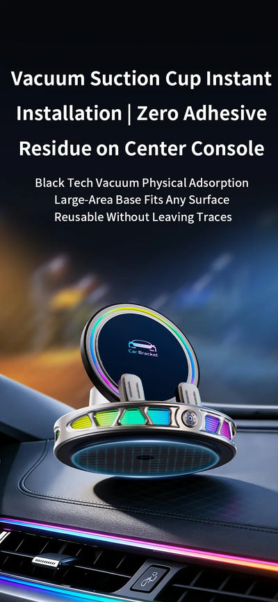15W Auto-Clamping Wireless Car Charger with RGB Lights