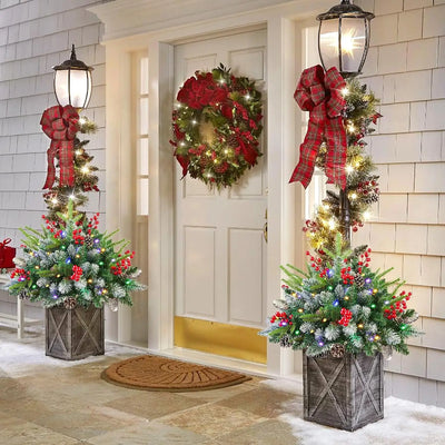 2-Pack Pre-Lit Christmas Urn Fillers with Remote Control