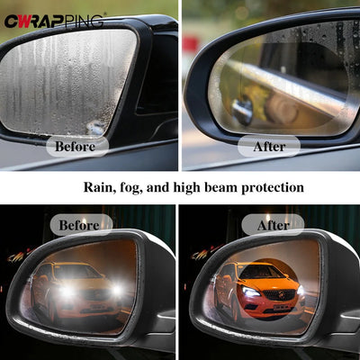 Anti-Fog Waterproof Rearview Mirror Film Kit