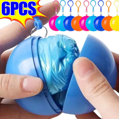 Disposable Emergency Rain Poncho Ball Set