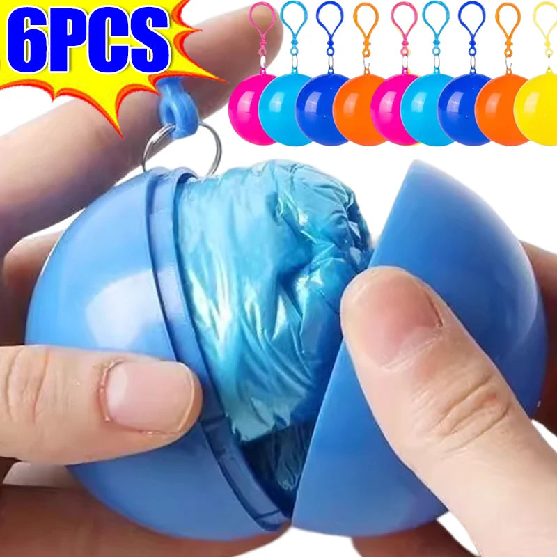 Disposable Emergency Rain Poncho Ball Set