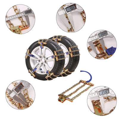 Cadenas de nieve antideslizantes universales para coches, SUV y camiones