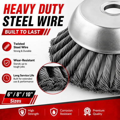 6/8/10 Inch Steel Wire Weed Trimmer Head