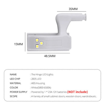 10-Pack LED Cabinet Hinge Lights