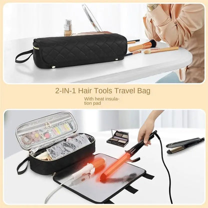 2-in-1 Foldable Hair Styling Tool Organizer & Travel Bag