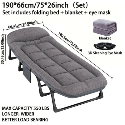 Heavy-Duty Folding Bed with Mattress
