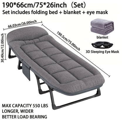 Heavy-Duty Folding Bed with Mattress