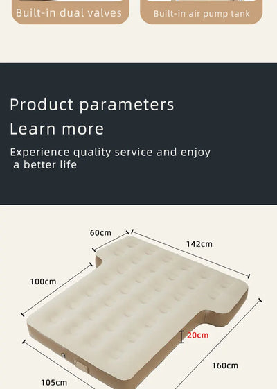 Automatic Inflatable Car Air Mattress Bed