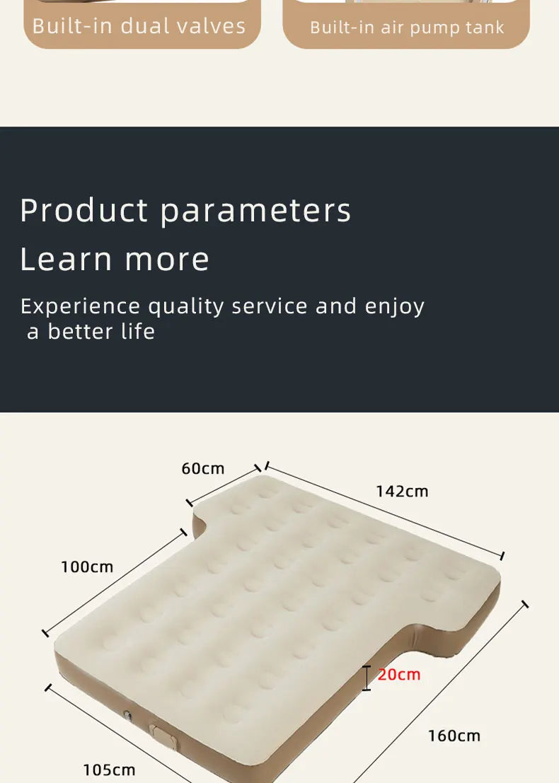 Automatic Inflatable Car Air Mattress Bed