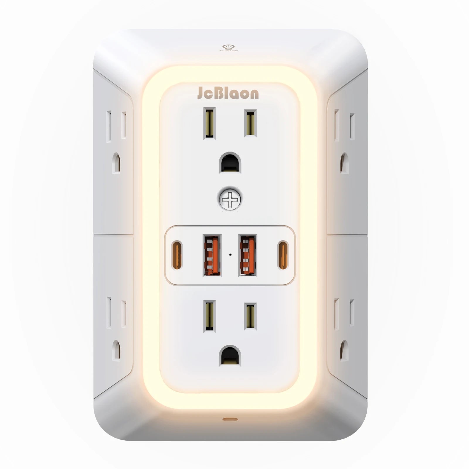 Outlet Extender with USB-C & Night Light