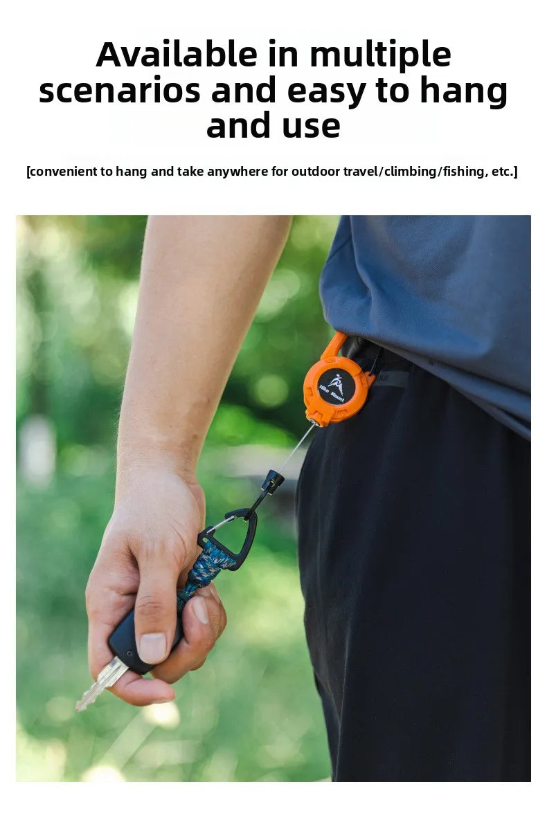 Retractable Steel Keychain