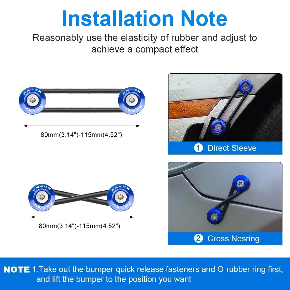 Universal Aluminum Quick-Release Bumper Fastener Kit