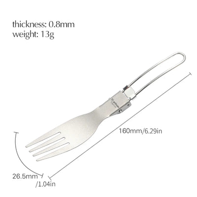 Titanium Foldable Cutlery Set