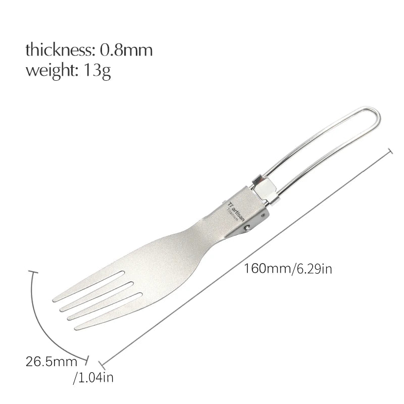 Titanium Foldable Cutlery Set