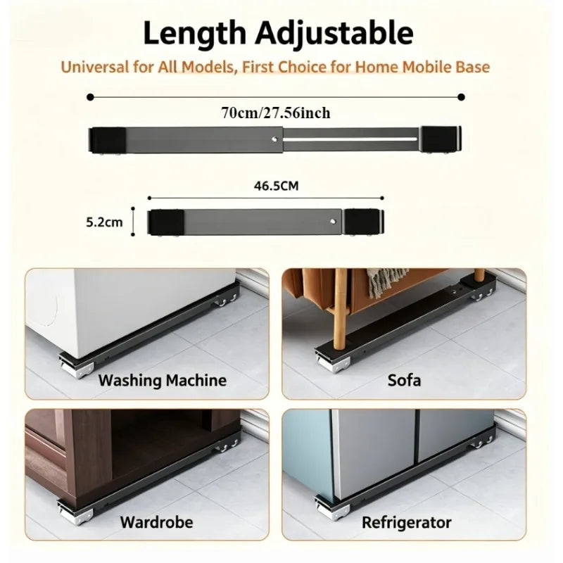 2-Pack Adjustable Heavy-Duty Appliance Moving Rollers