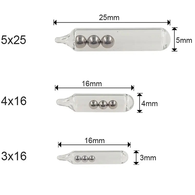 Fishing Glass Rattle Tubes Set – 100PCS