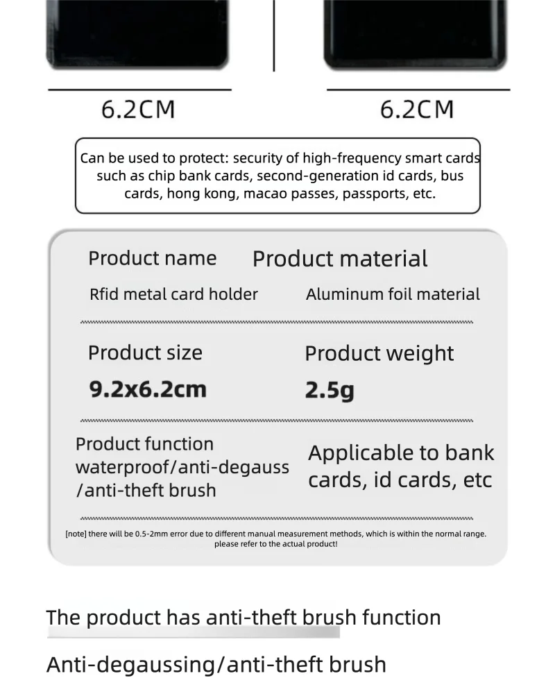 RFID Card Protector Sleeves
