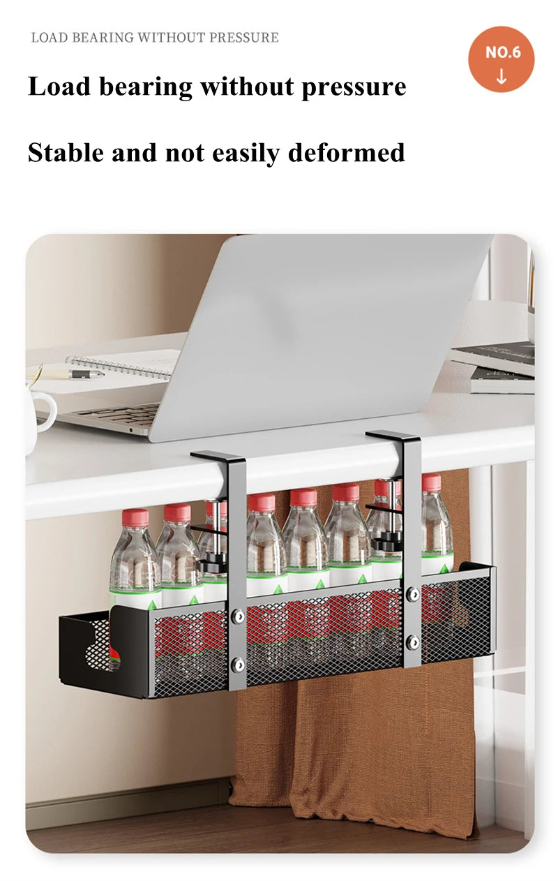 No-Drill Under Desk Cable Management Tray