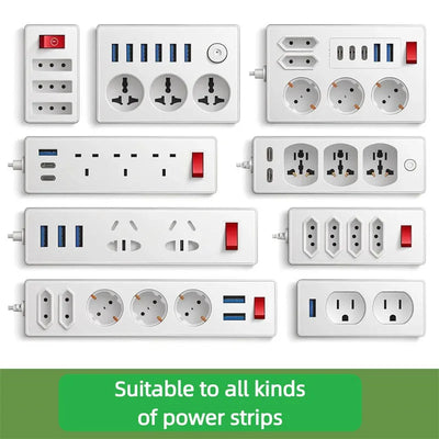 5/10Pcs Self-Adhesive Power Strip Wall Holders