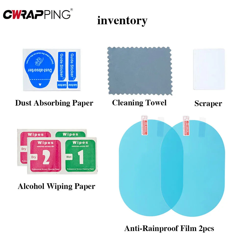 Anti-Fog Waterproof Rearview Mirror Film Kit