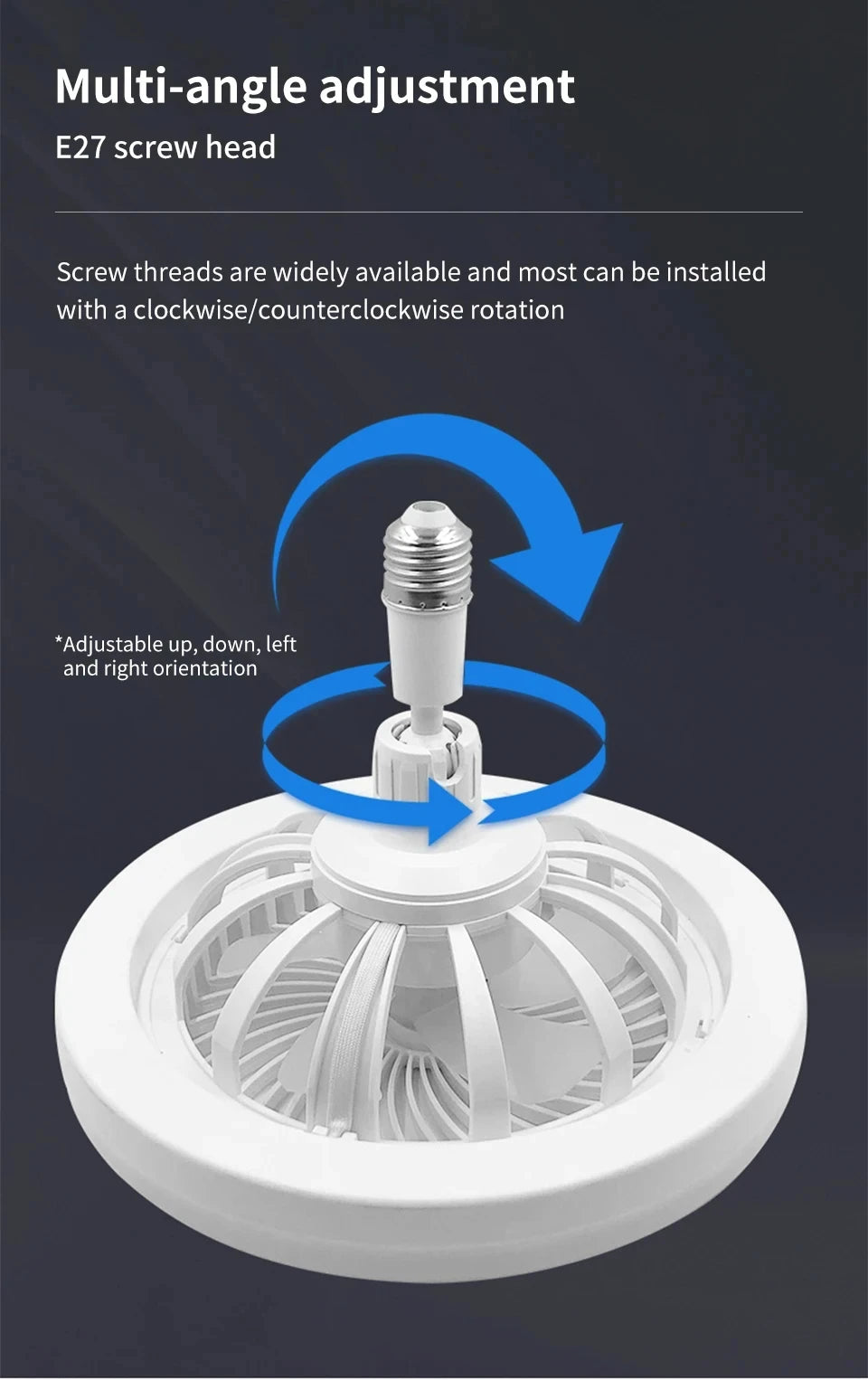 LED Ceiling Fan Light - 19cm