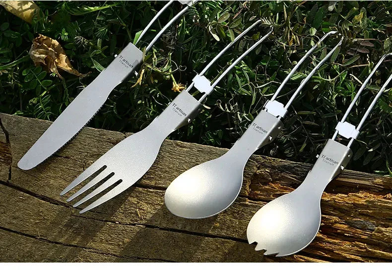 Titanium Foldable Cutlery Set