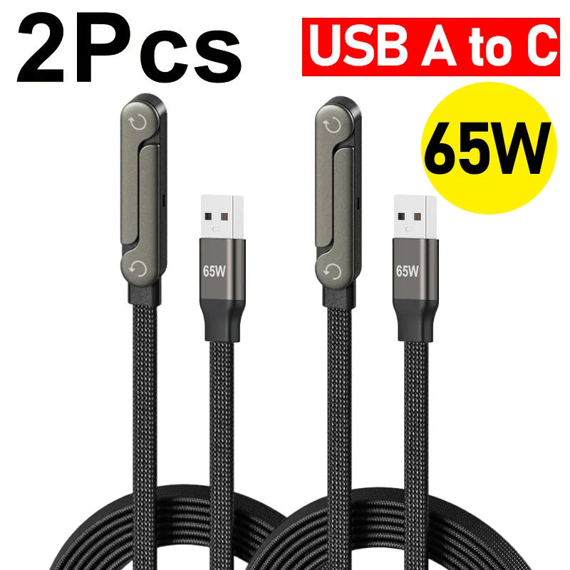 240W Fast Charging Cable with Phone Stand