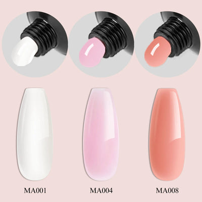 Set de 10 piezas para extensión de uñas de poligel