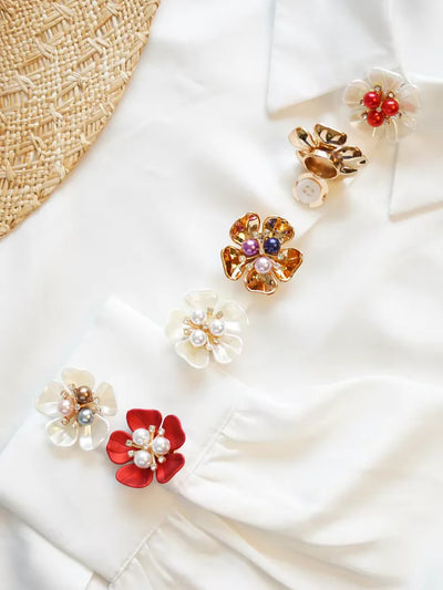 Elegant Flower Button Covers for Shirts & Blouses – 2PCS