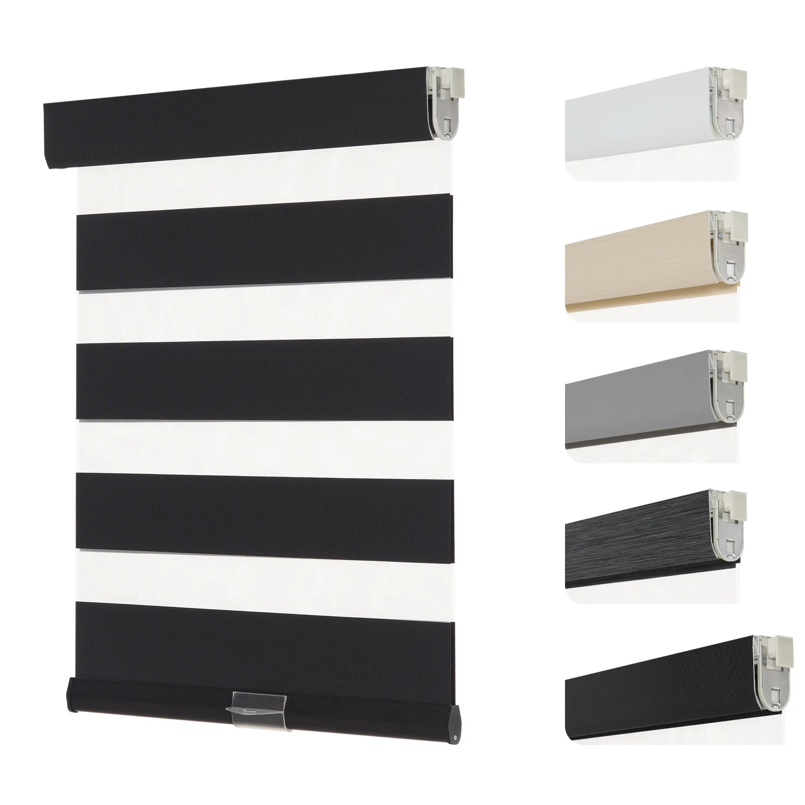 No-Drill Cordless Zebra Blinds