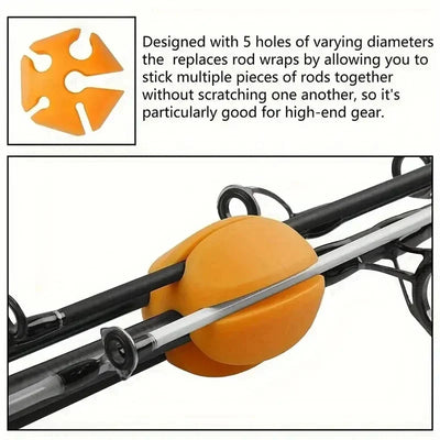 Multi-Functional Silicone Fishing Rod Ball Clips
