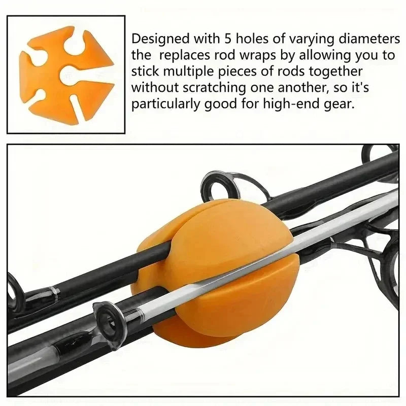 Multi-Functional Silicone Fishing Rod Ball Clips