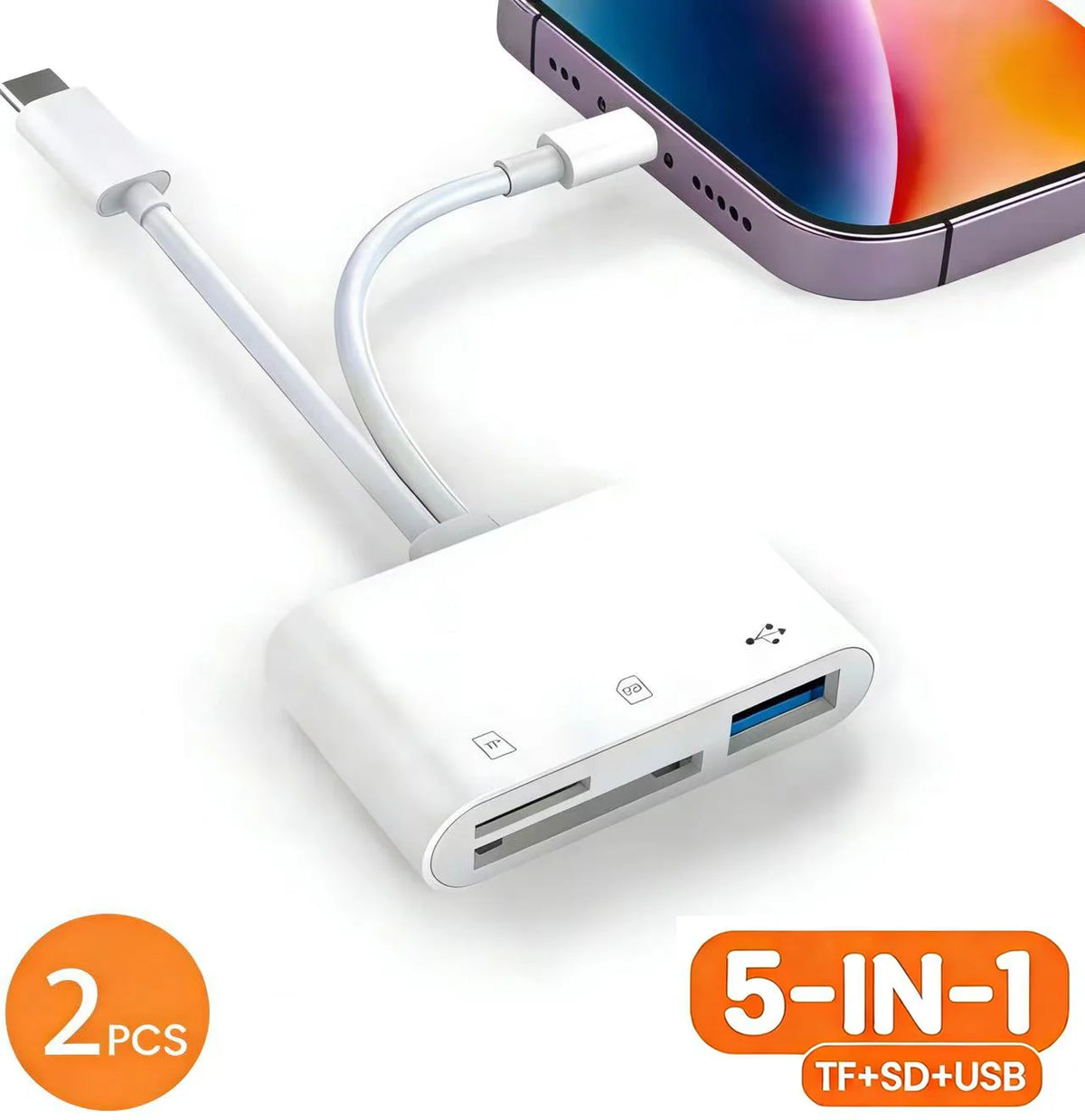 5-in-1 USB 3.0 SD & TF Card Reader Adapter