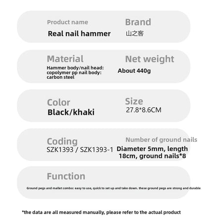 Camping Multi-Tool Hammer