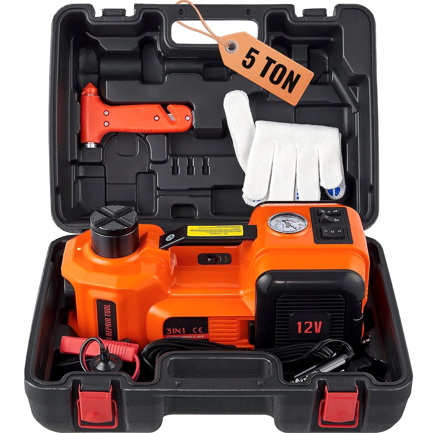 5-Ton Electric Hydraulic Car Jack Kit