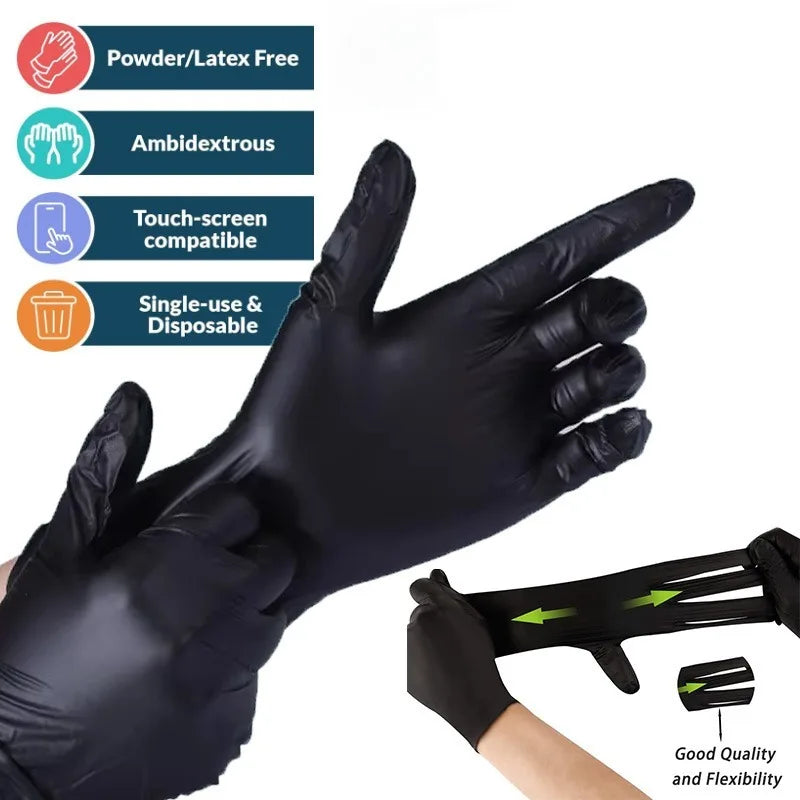 Black Nitrile Gloves