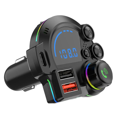 Bluetooth 5.3 Car FM Transmitter & Fast Charger