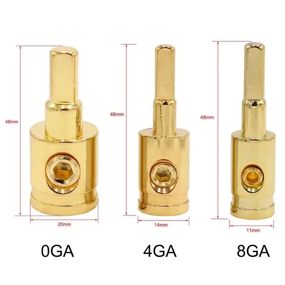 Pure Copper Car Audio Wire Input Adapters (0GA/4GA/8GA)