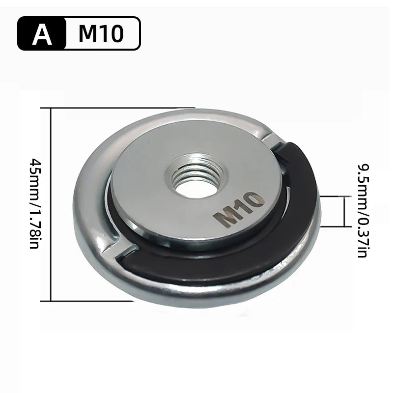 Quick-Lock Angle Grinder Nut for M10/M14 Grinders